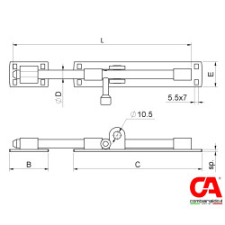Rígeľ ø 16mm, L: 320mm Rígeľ ø 16mm, L: 320mm